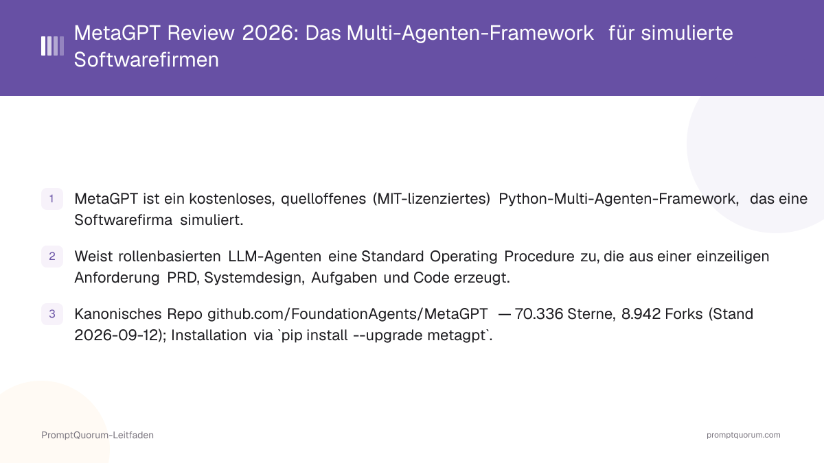 MetaGPT Review 2026: Das Multi-Agenten-Framework für simulierte Softwarefirmen