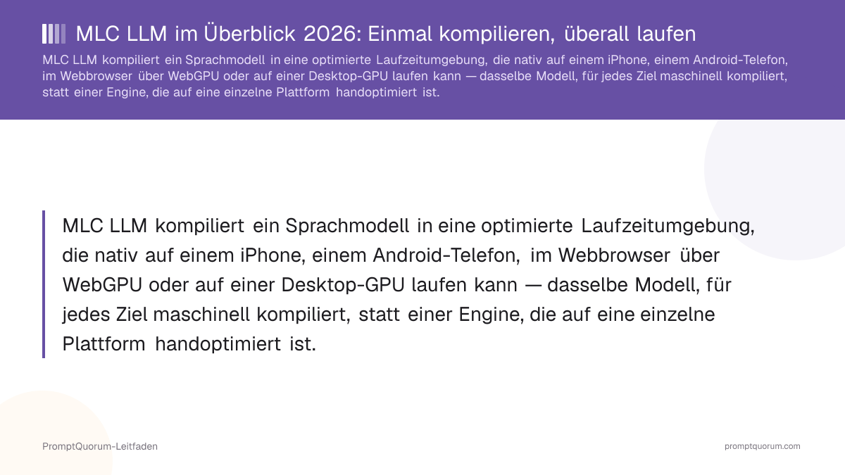 MLC LLM im Überblick 2026: Einmal kompilieren, überall laufen
