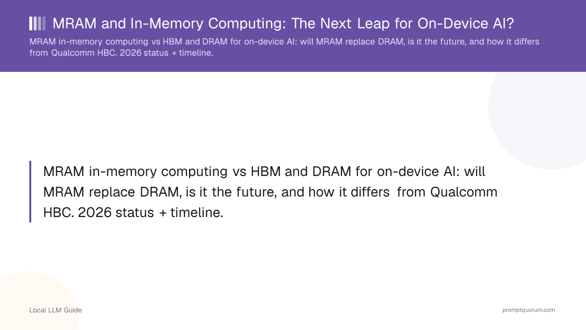 MRAM and In-Memory Computing: The Next Leap for On-Device AI?