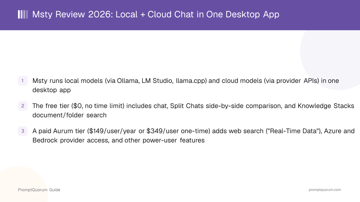 Msty Review: Local + Cloud Chat in One Desktop App