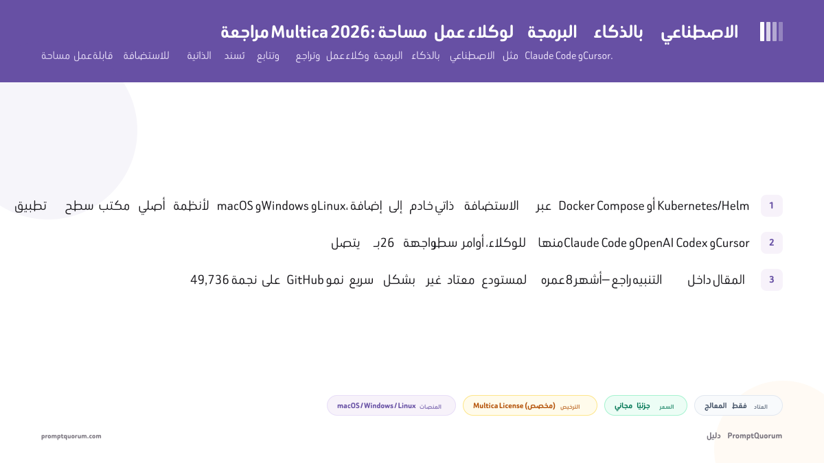 مراجعة Multica 2026: مساحة عمل لوكلاء البرمجة بالذكاء الاصطناعي