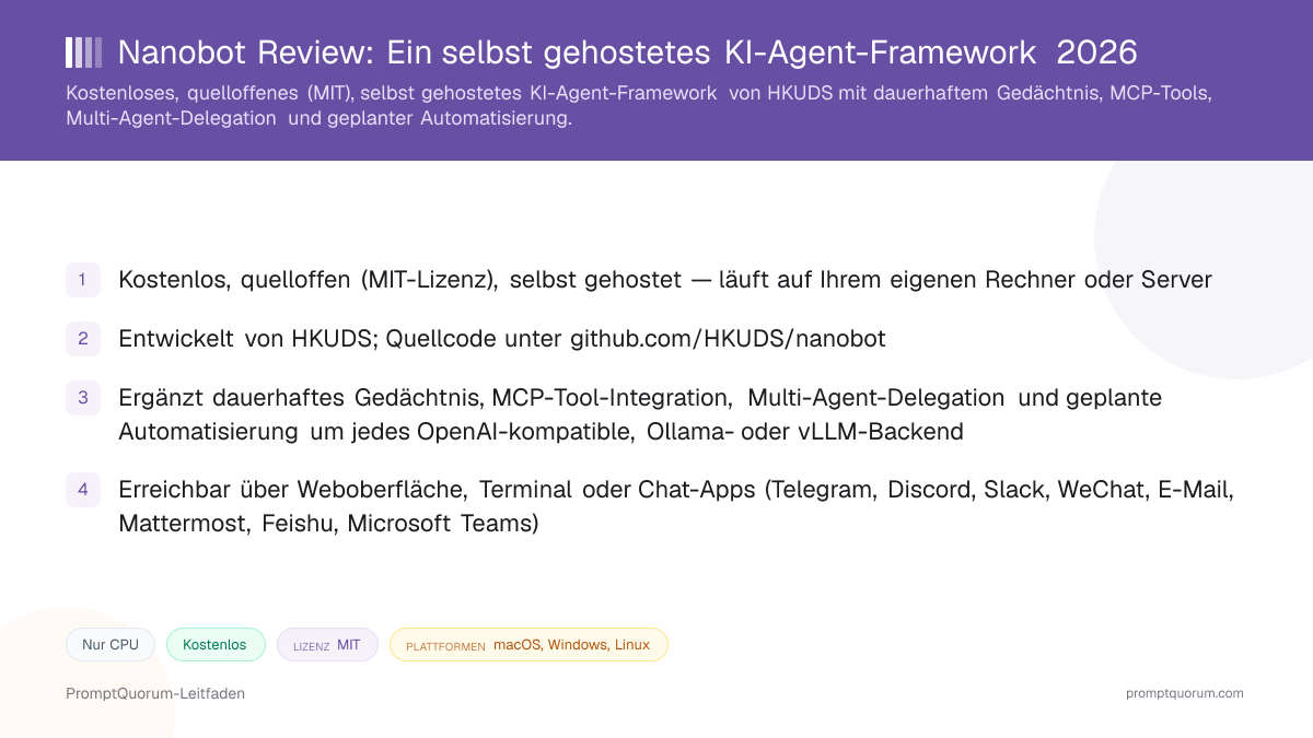 Nanobot Review: Ein selbst gehostetes KI-Agent-Framework 2026