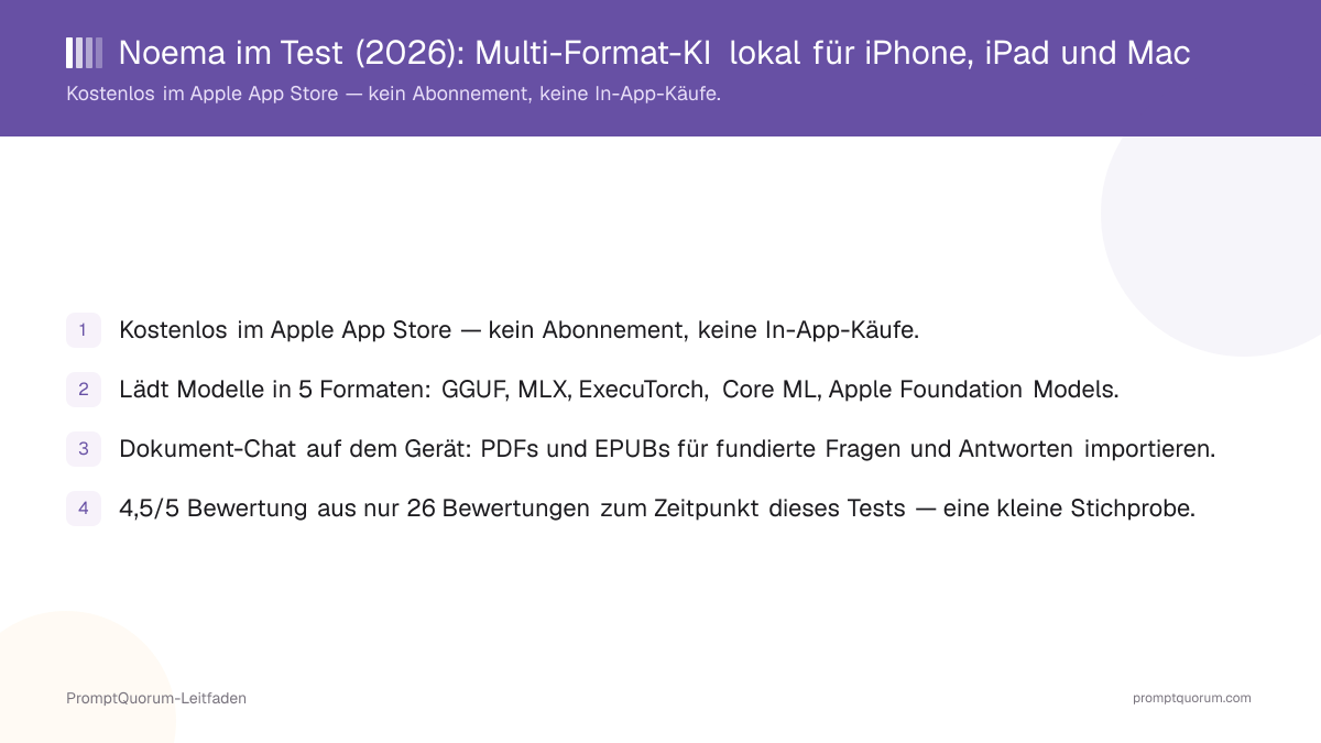 Noema im Test (2026): Multi-Format-KI lokal für iPhone, iPad und Mac