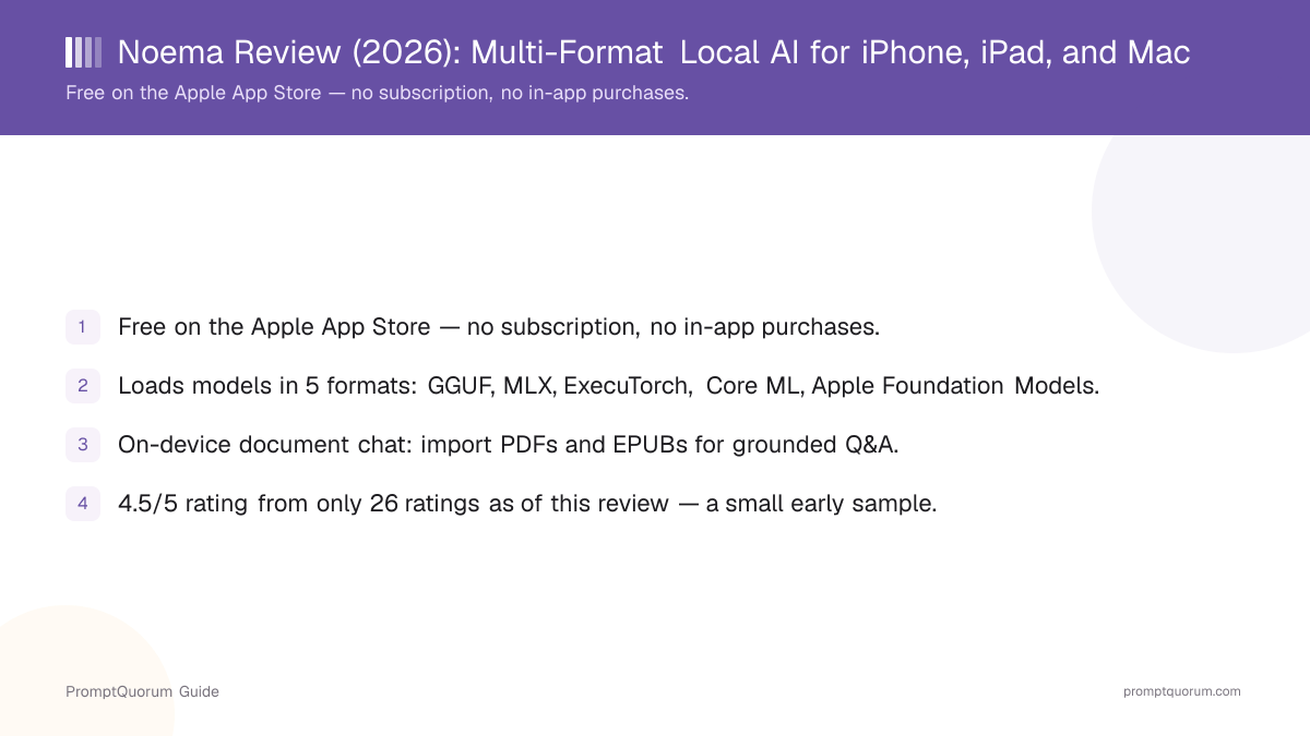 Noema Review (2026): Multi-Format Local AI for iPhone, iPad, and Mac