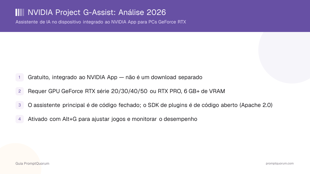 NVIDIA Project G-Assist: Análise 2026 do assistente de IA RTX no dispositivo, requisitos e instalação