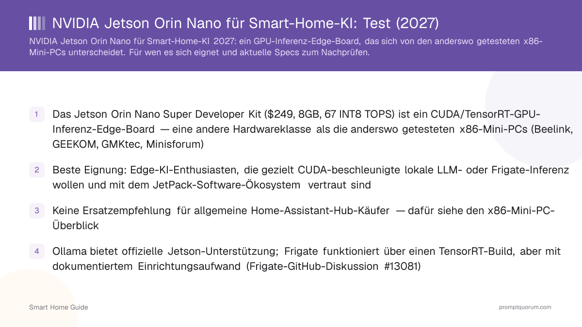NVIDIA Jetson Orin Nano für Smart-Home-KI: Test (2026)