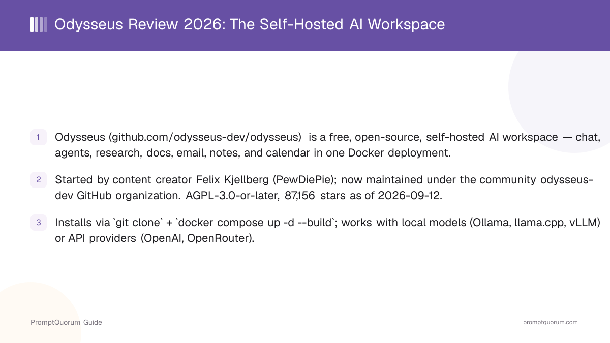 Odysseus Review 2026: The Self-Hosted AI Workspace