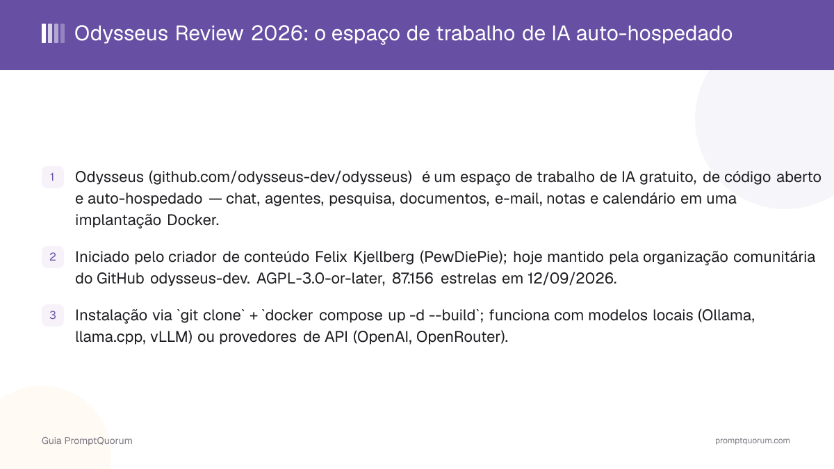 Odysseus Review 2026: o espaço de trabalho de IA auto-hospedado