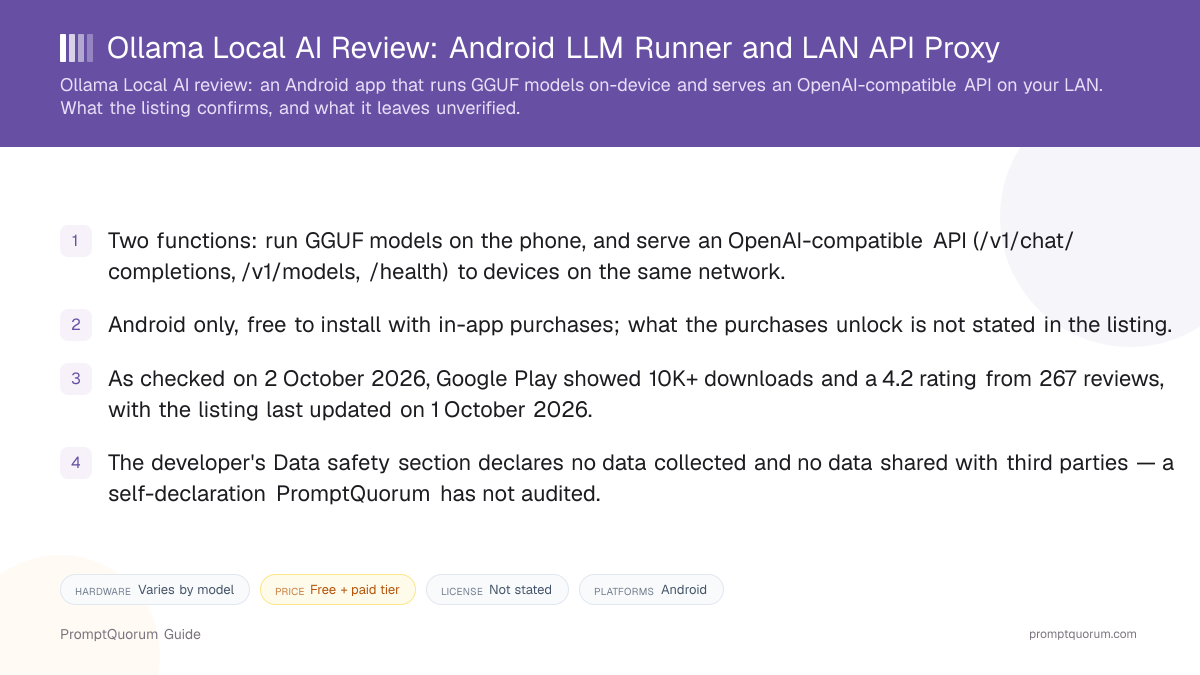 Ollama Local AI Review: Android LLM Runner and LAN API Proxy