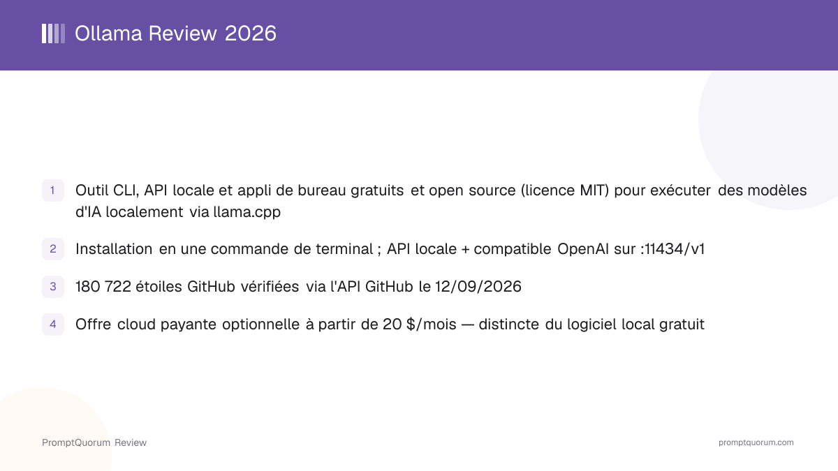 Ollama Review 2026 : le moteur d'exécution local LLM en une commande