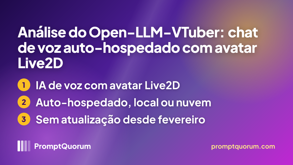Análise do Open-LLM-VTuber: chat de voz auto-hospedado com avatar Live2D