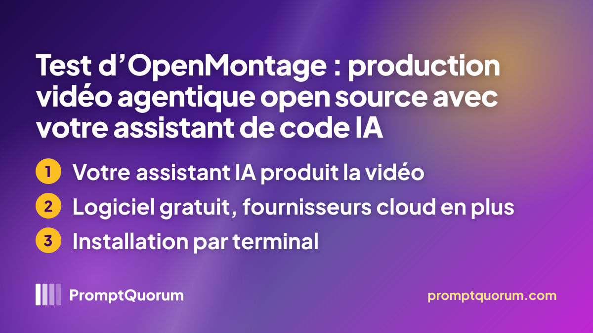 Test d’OpenMontage : production vidéo agentique open source avec votre assistant de code IA