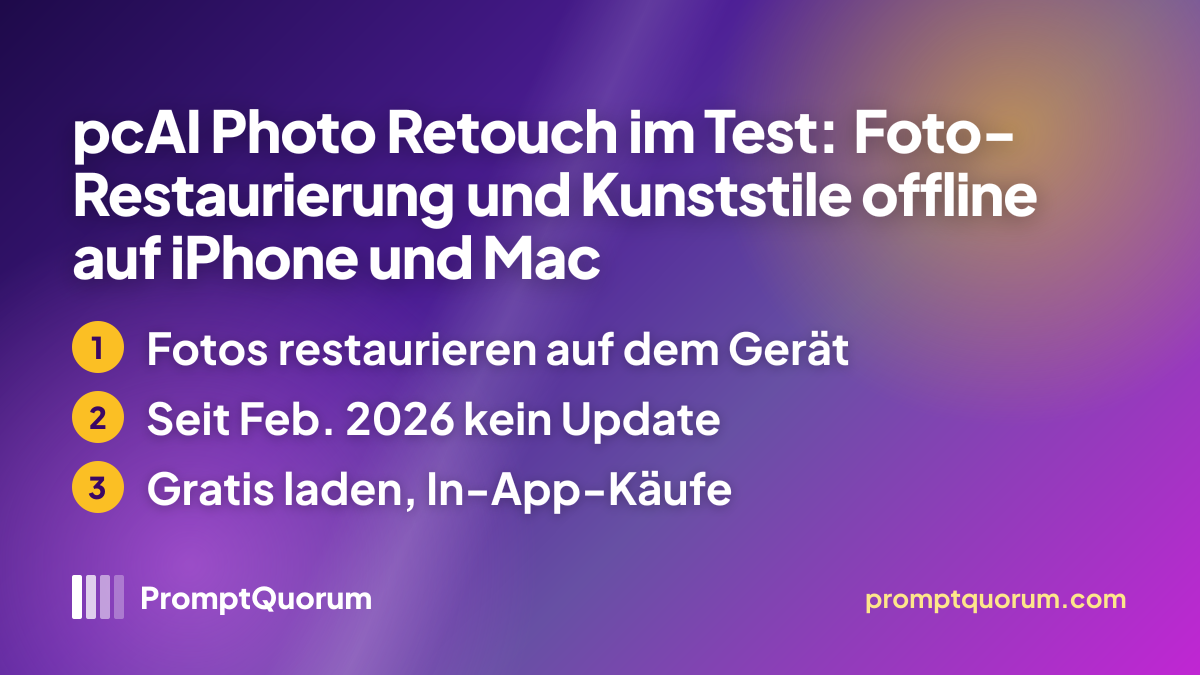 pcAI Photo Retouch im Test: Foto-Restaurierung und Kunststile offline auf iPhone und Mac