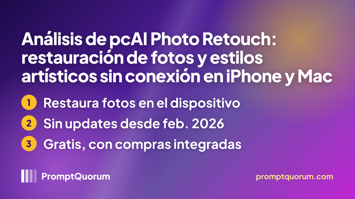 Análisis de pcAI Photo Retouch: restauración de fotos y estilos artísticos sin conexión en iPhone y Mac