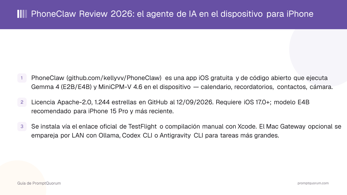 PhoneClaw Review 2026: el agente de IA en el dispositivo para iPhone