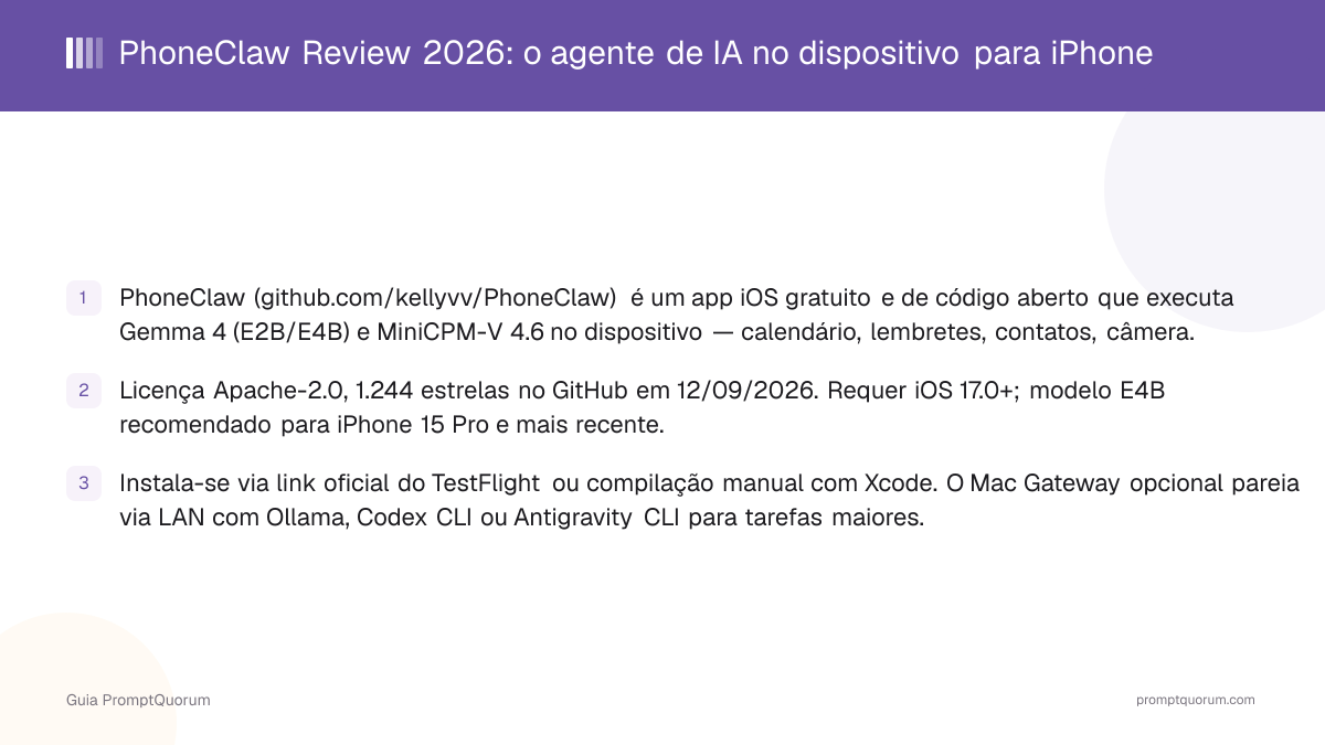 PhoneClaw Review 2026: o agente de IA no dispositivo para iPhone