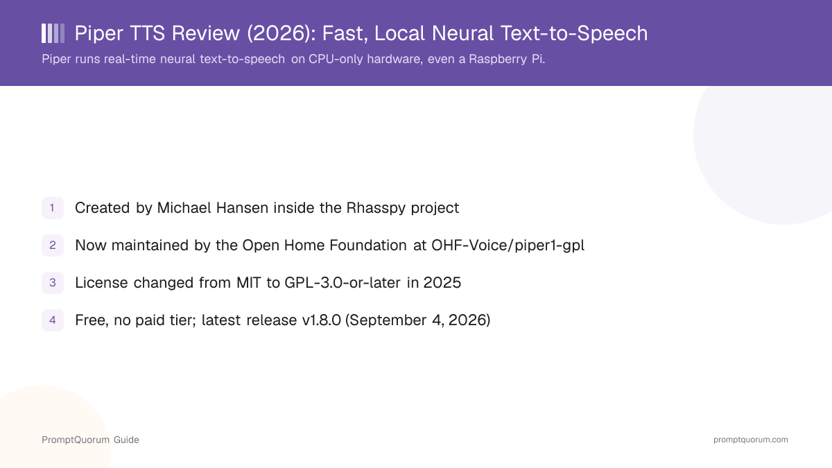 Piper TTS Review (2026): Fast, Local Neural Text-to-Speech