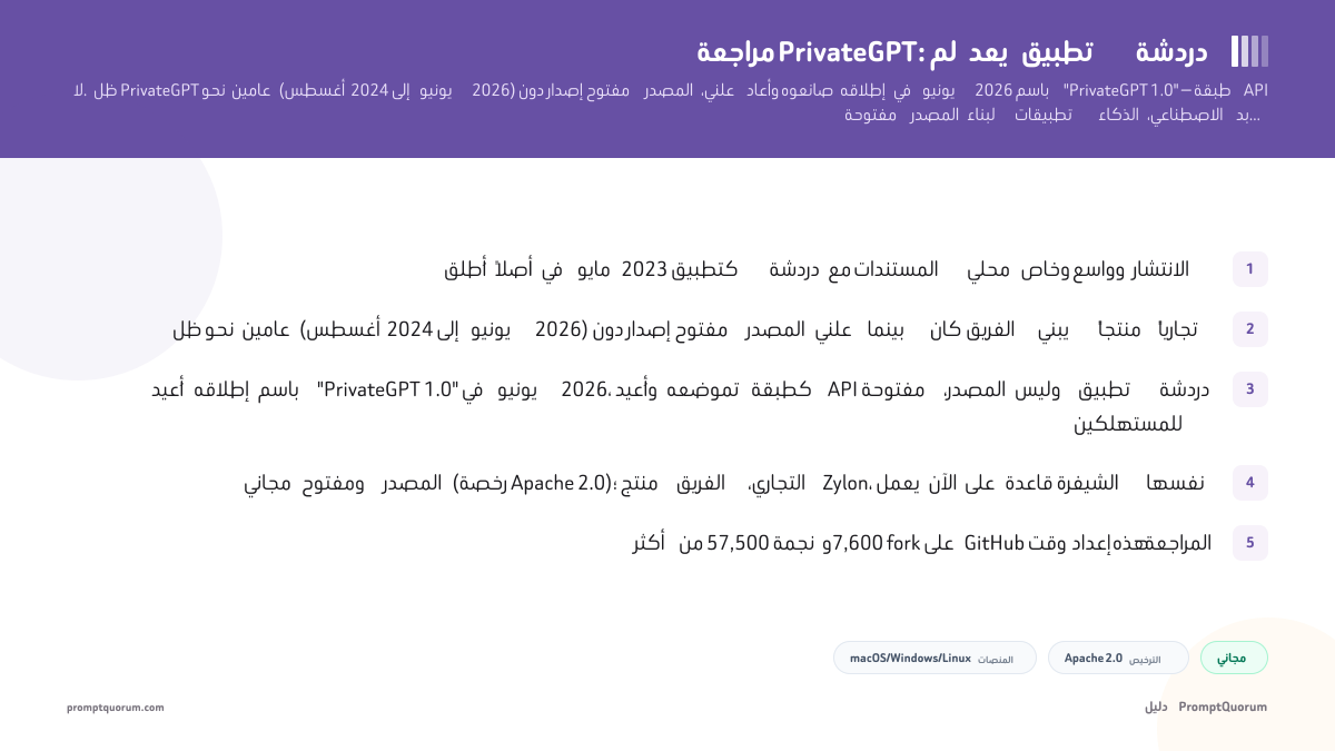 مراجعة PrivateGPT: لم يعد تطبيق دردشة