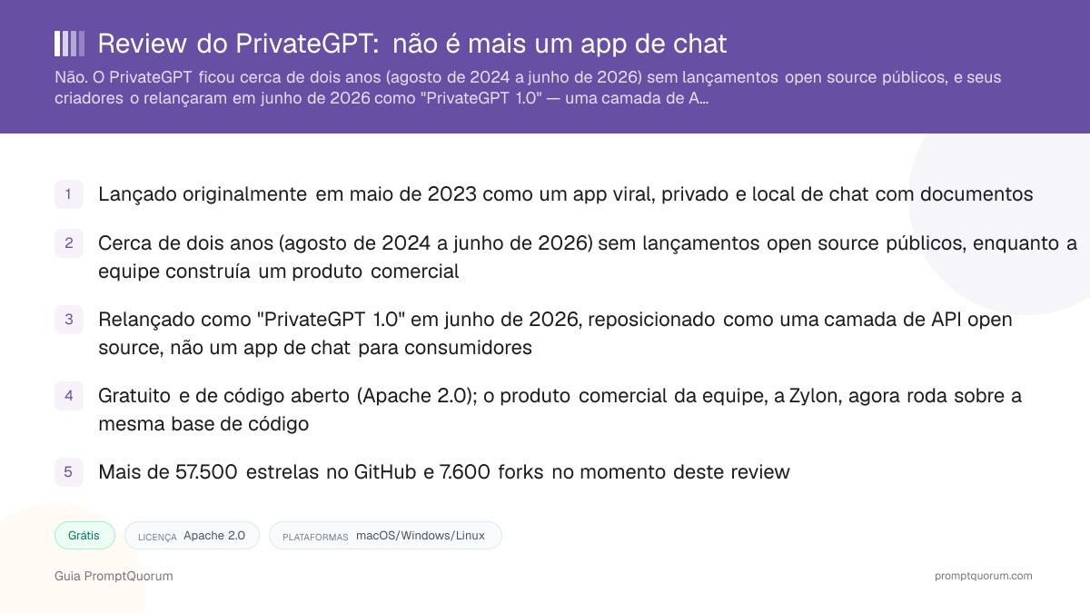 Review do PrivateGPT: não é mais um app de chat