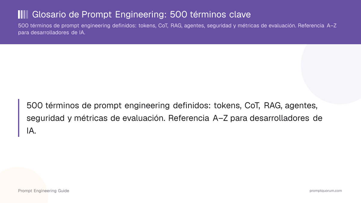Glosario de Prompt Engineering: 500 términos clave