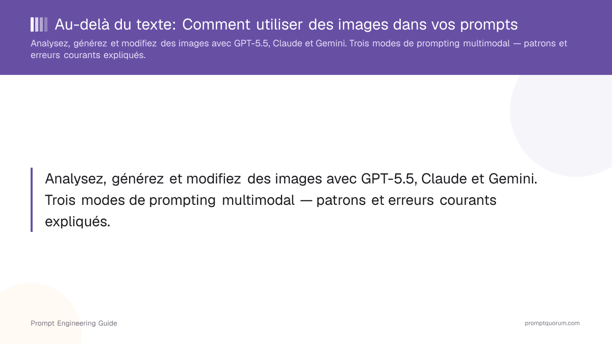 Au-delà du texte: Comment utiliser des images dans vos prompts