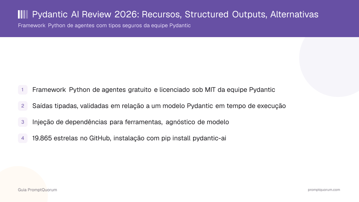 Pydantic AI Review 2026: Recursos, Structured Outputs, Alternativas