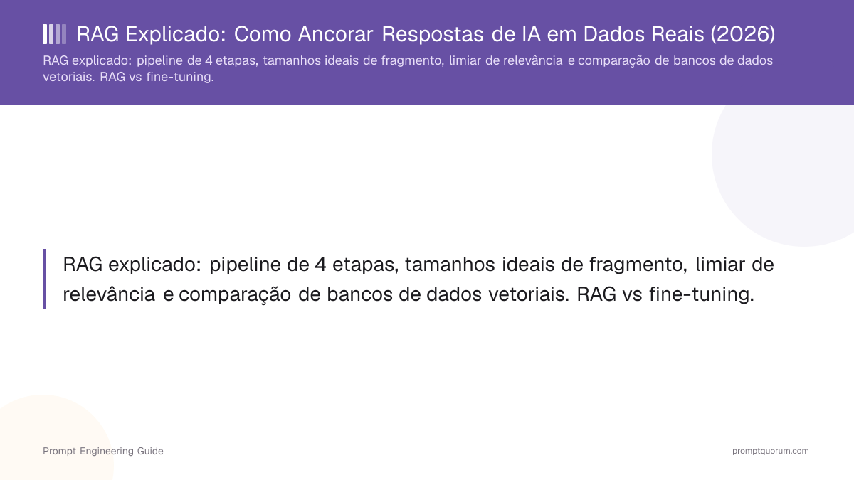 RAG Explicado: Como Ancorar Respostas de IA em Dados Reais (2026)