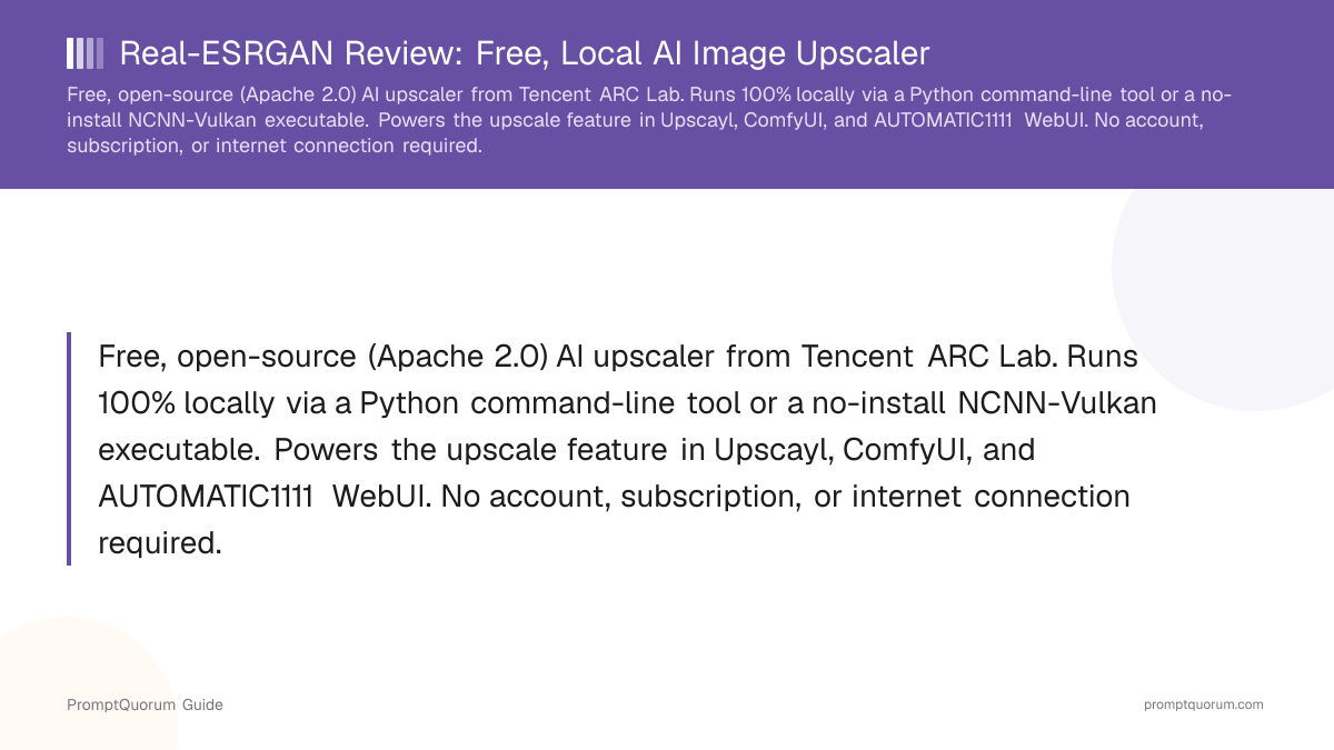 Real-ESRGAN Review: Free, Local AI Image Upscaler
