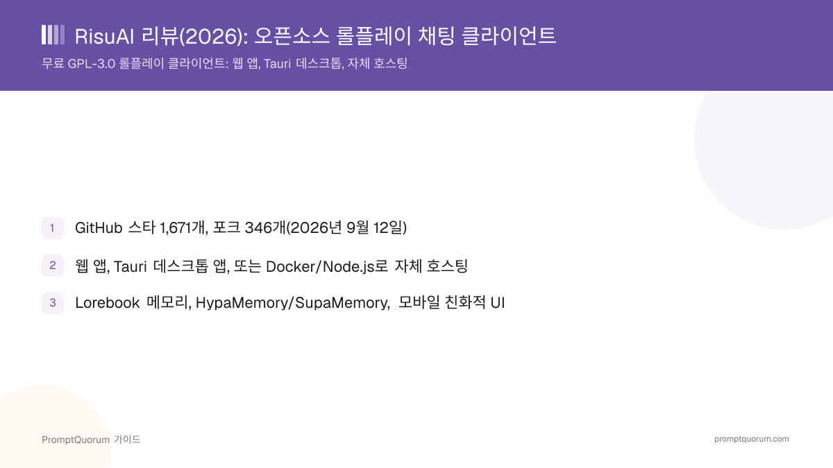 RisuAI 리뷰(2026): 오픈소스 롤플레이 채팅 클라이언트