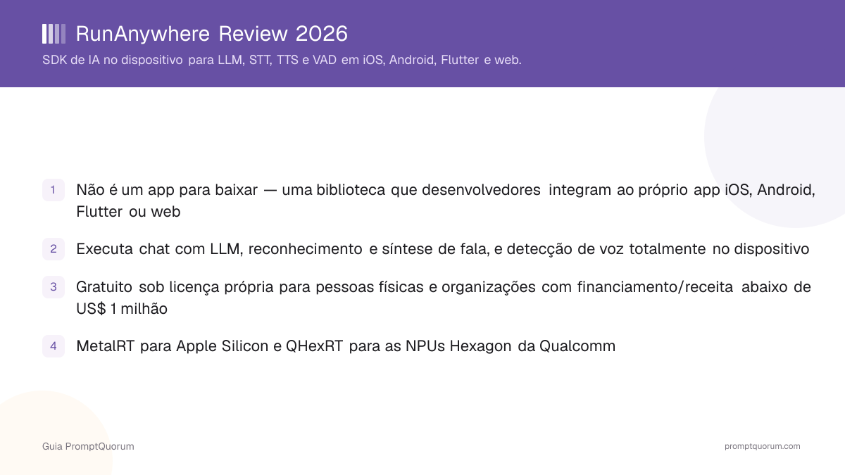 RunAnywhere Review 2026: SDK de IA no dispositivo para LLM, STT, TTS e VAD