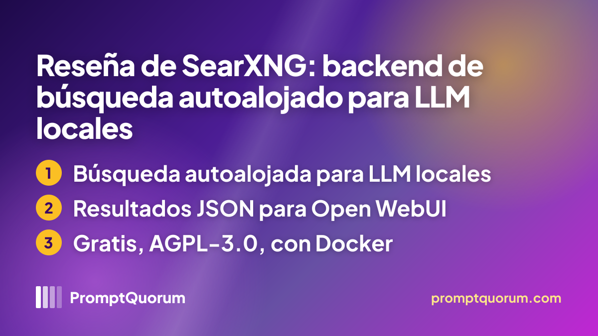 Reseña de SearXNG: backend de búsqueda autoalojado para LLM locales