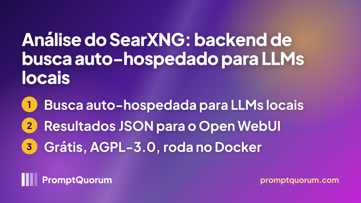 Análise do SearXNG: backend de busca auto-hospedado para LLMs locais