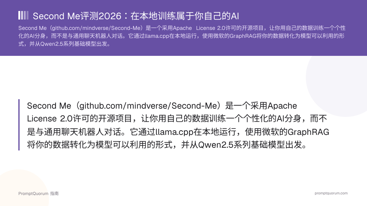 Second Me评测2026:在本地训练属于你自己的AI