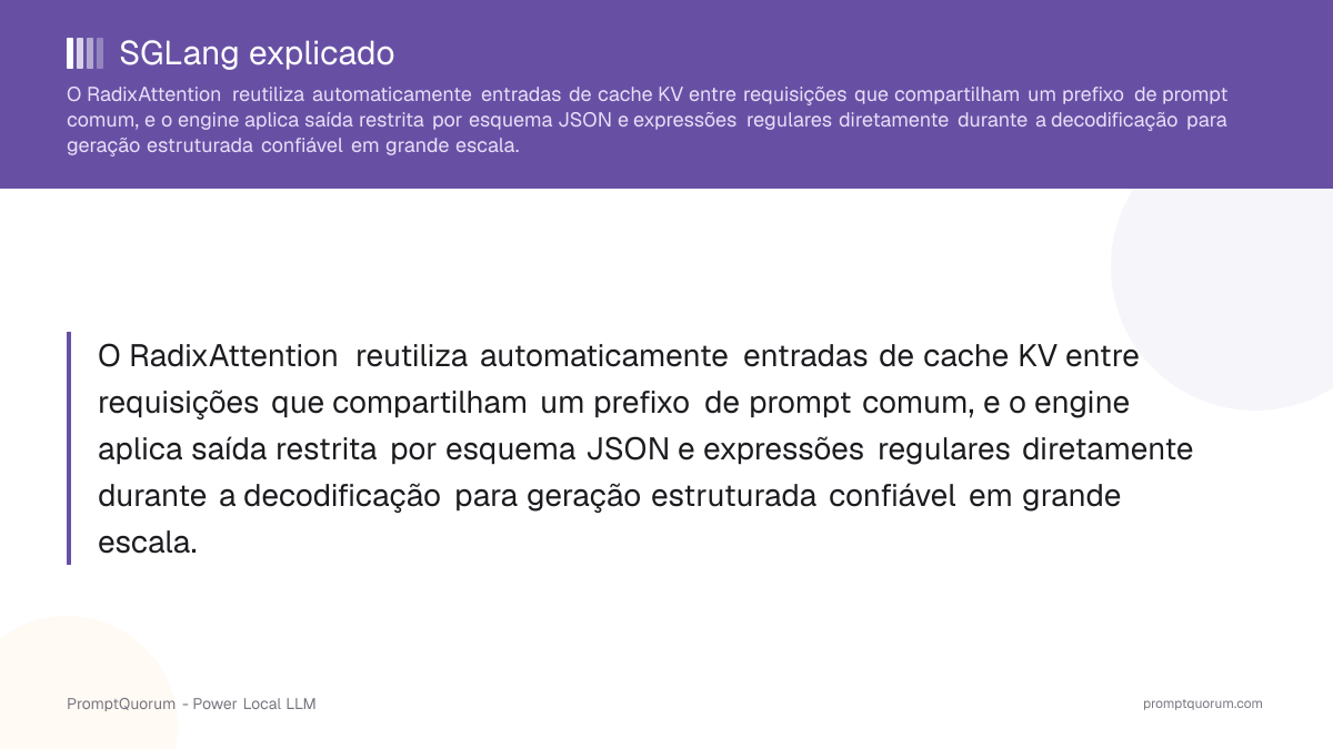 SGLang explicado: RadixAttention e serving estruturado de LLM (2026)