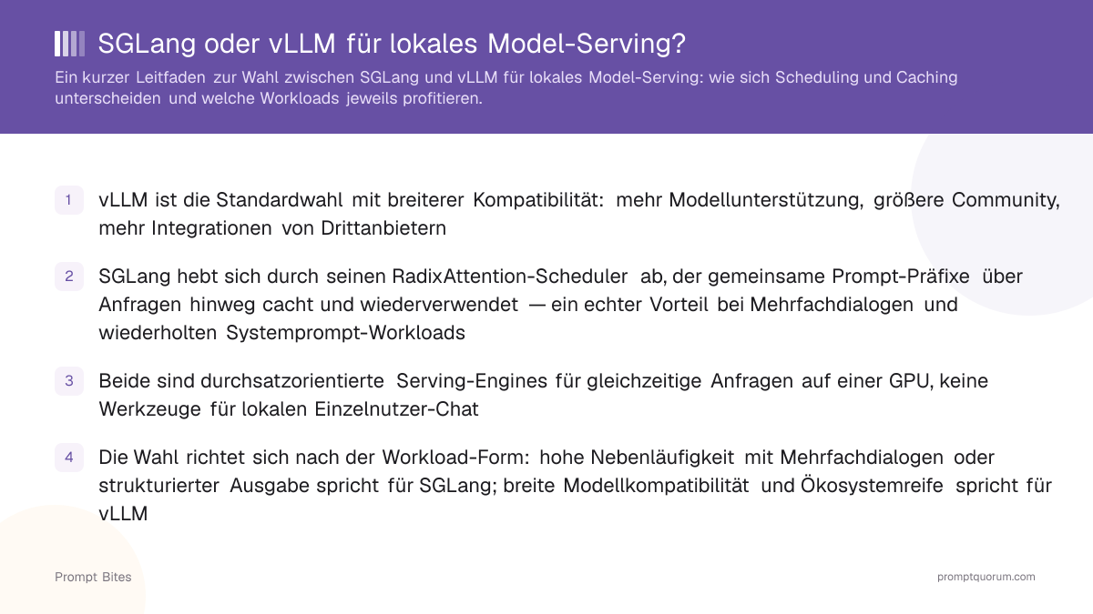 SGLang oder vLLM für lokales Model-Serving?