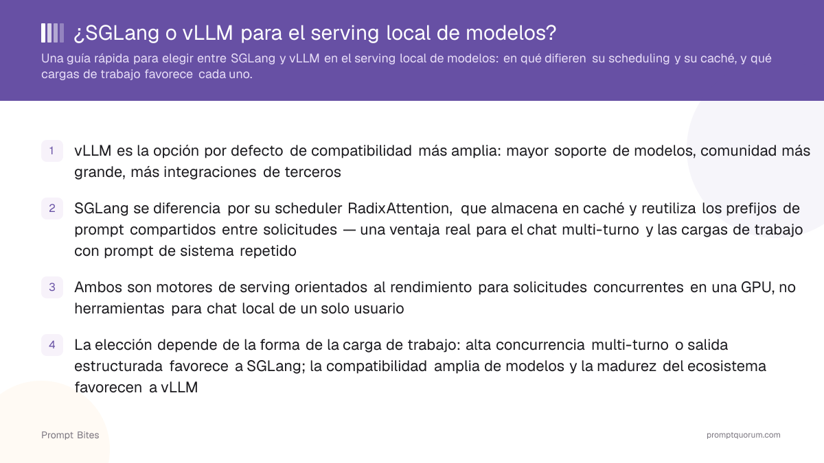 ¿SGLang o vLLM para el serving local de modelos?