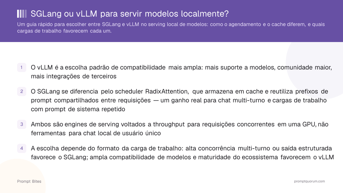 SGLang ou vLLM para servir modelos localmente?
