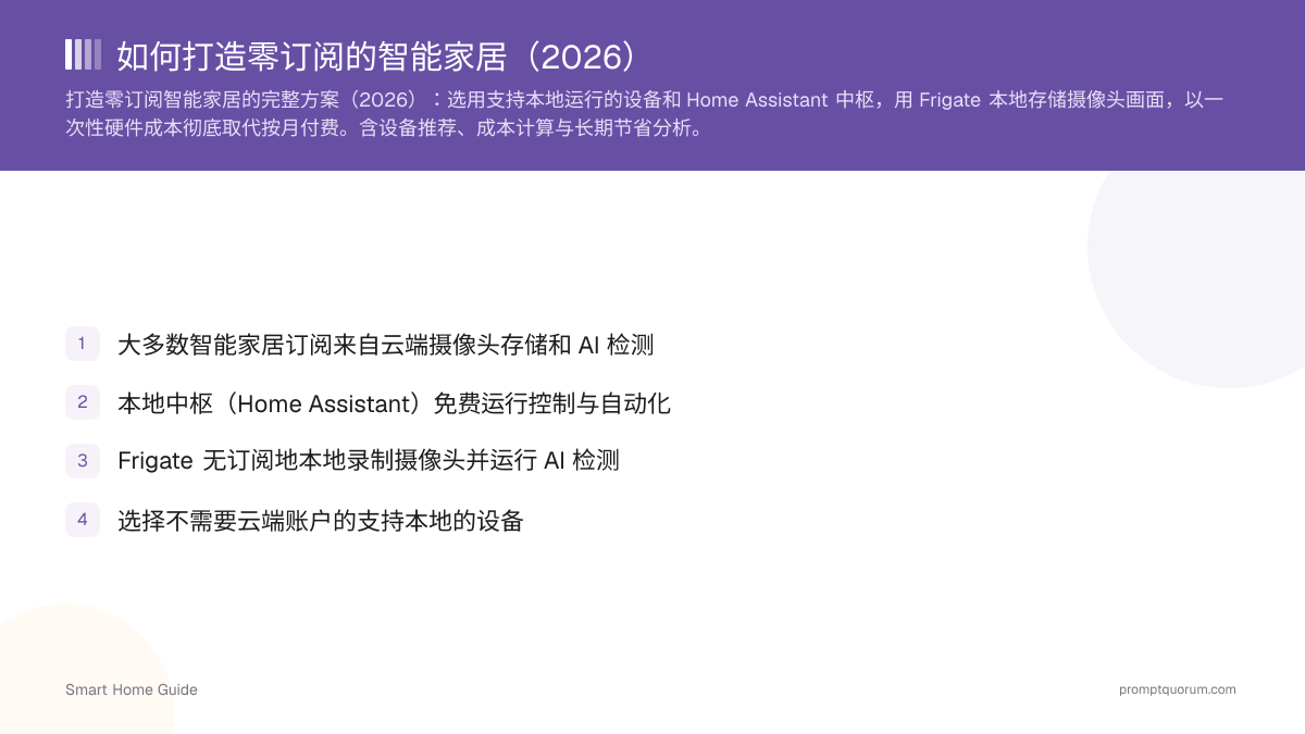 如何打造零订阅的智能家居(2026)