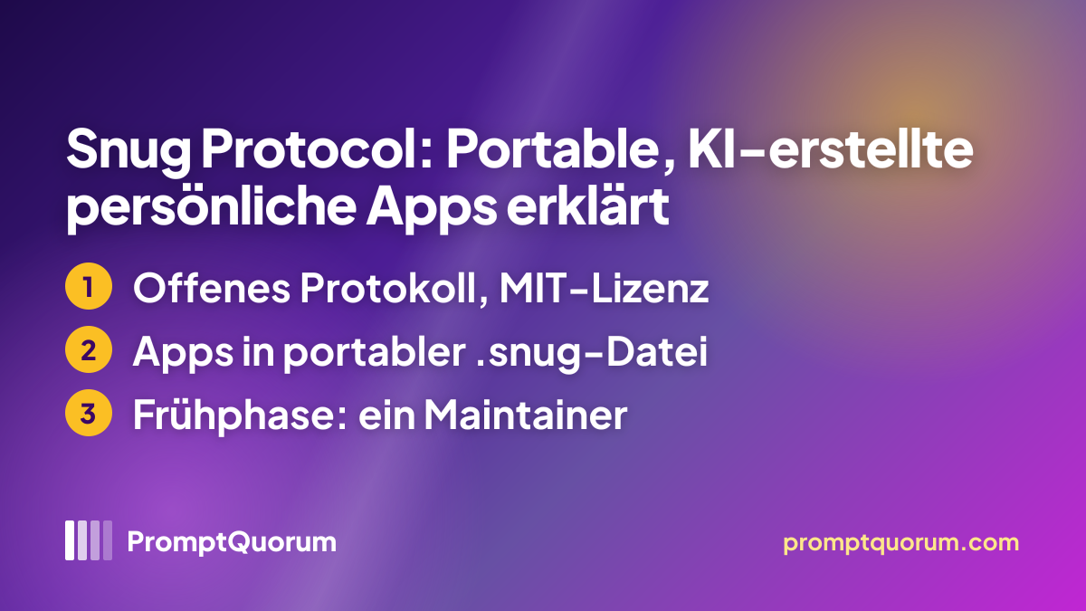 Snug Protocol: Portable, KI-erstellte persönliche Apps erklärt