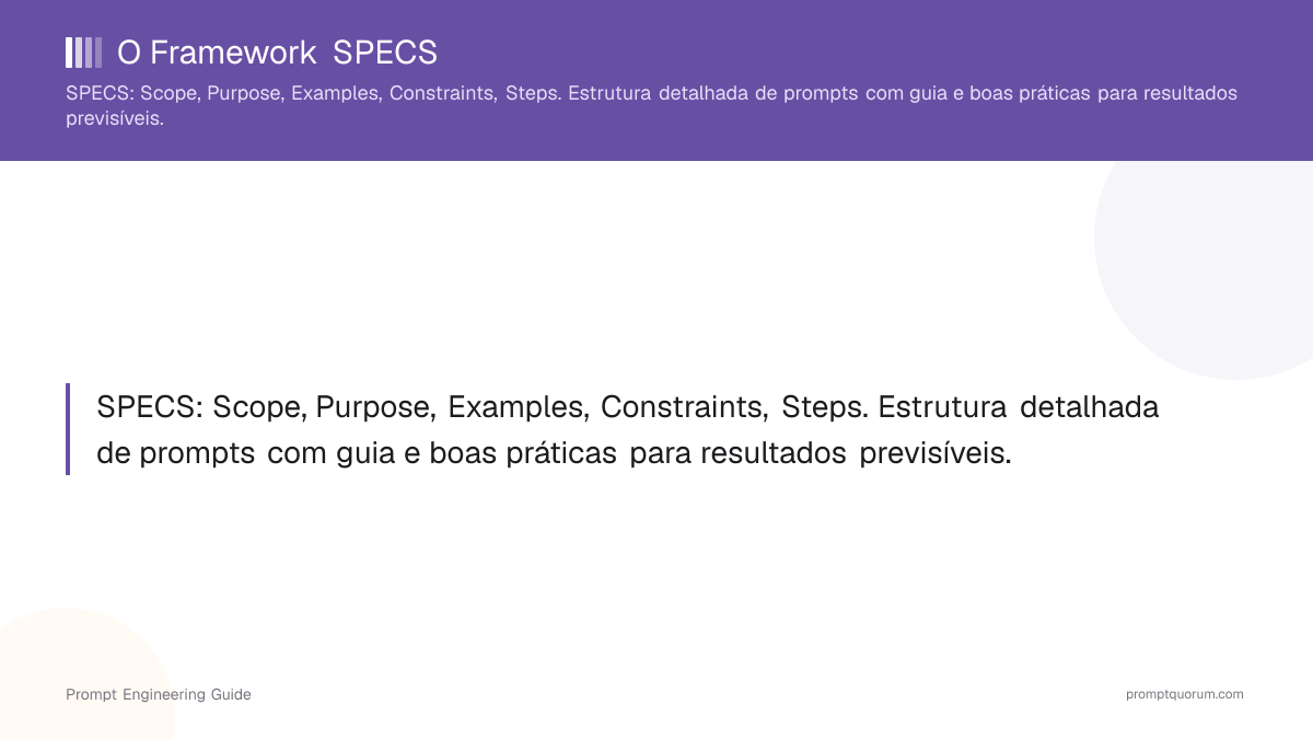 O Framework SPECS