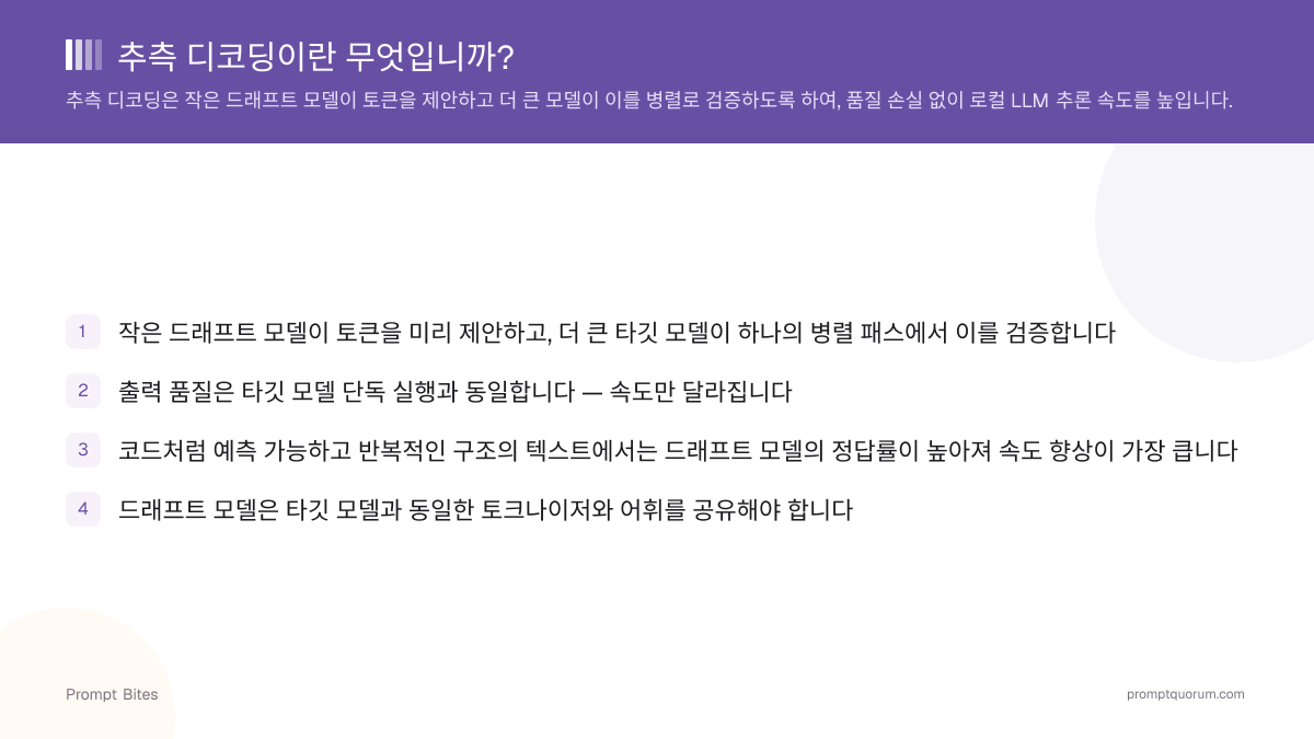 추측 디코딩이란 무엇입니까?