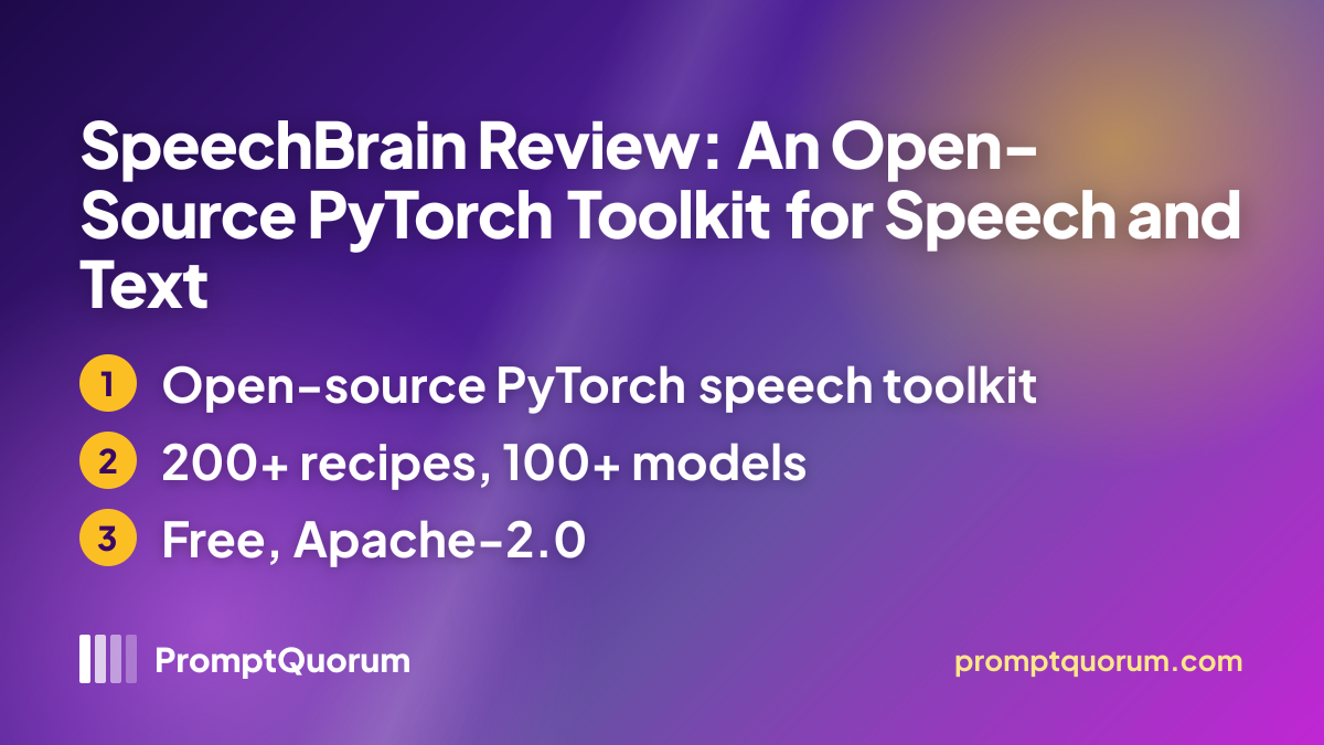 SpeechBrain Review: An Open-Source PyTorch Toolkit for Speech and Text