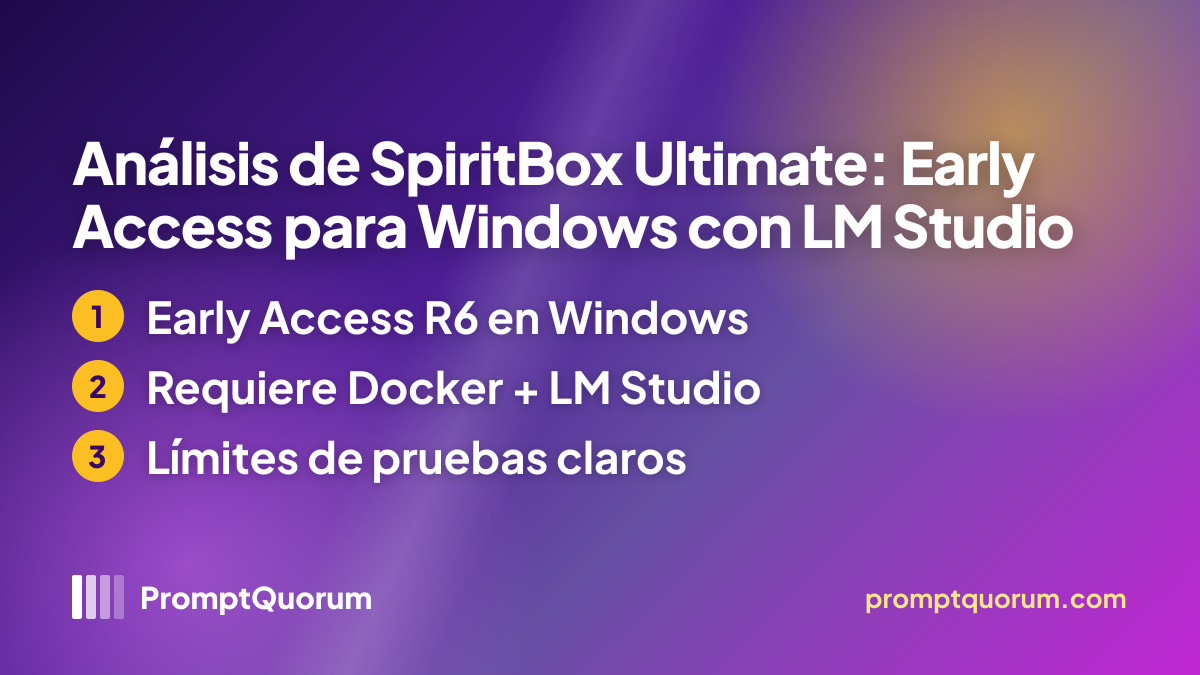 Análisis de SpiritBox Ultimate: Early Access para Windows con LM Studio
