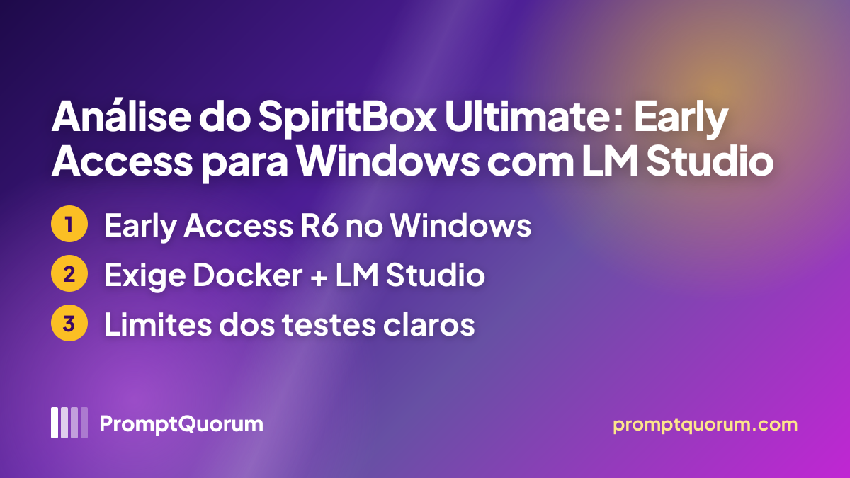 Análise do SpiritBox Ultimate: Early Access para Windows com LM Studio