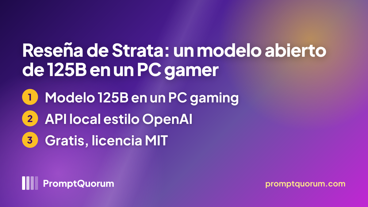 Reseña de Strata: un modelo abierto de 125B en un PC gamer