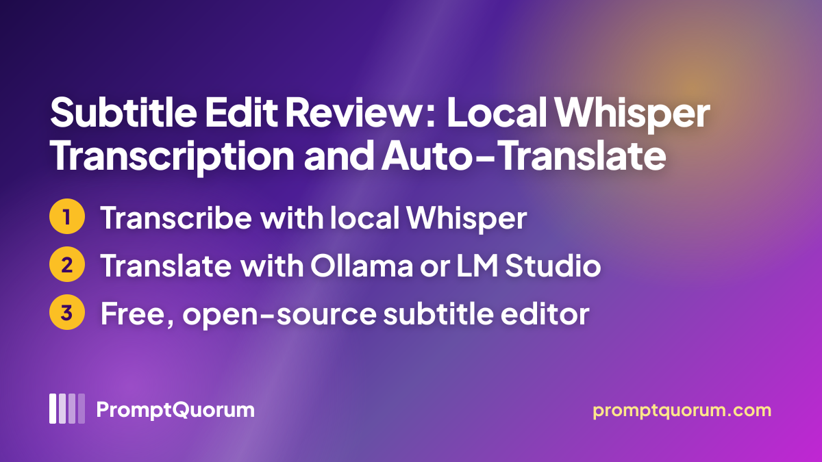 Subtitle Edit Review: Local Whisper Transcription and Auto-Translate