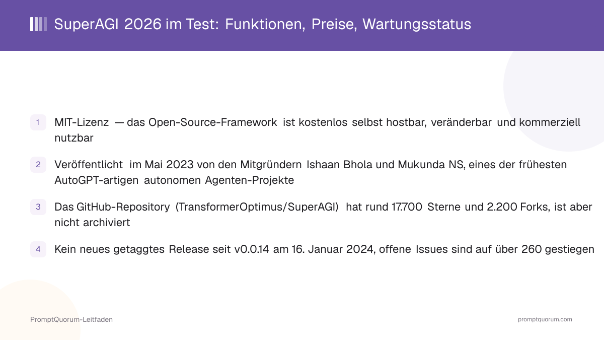 SuperAGI 2026 im Test: Funktionen, Preise, Wartungsstatus