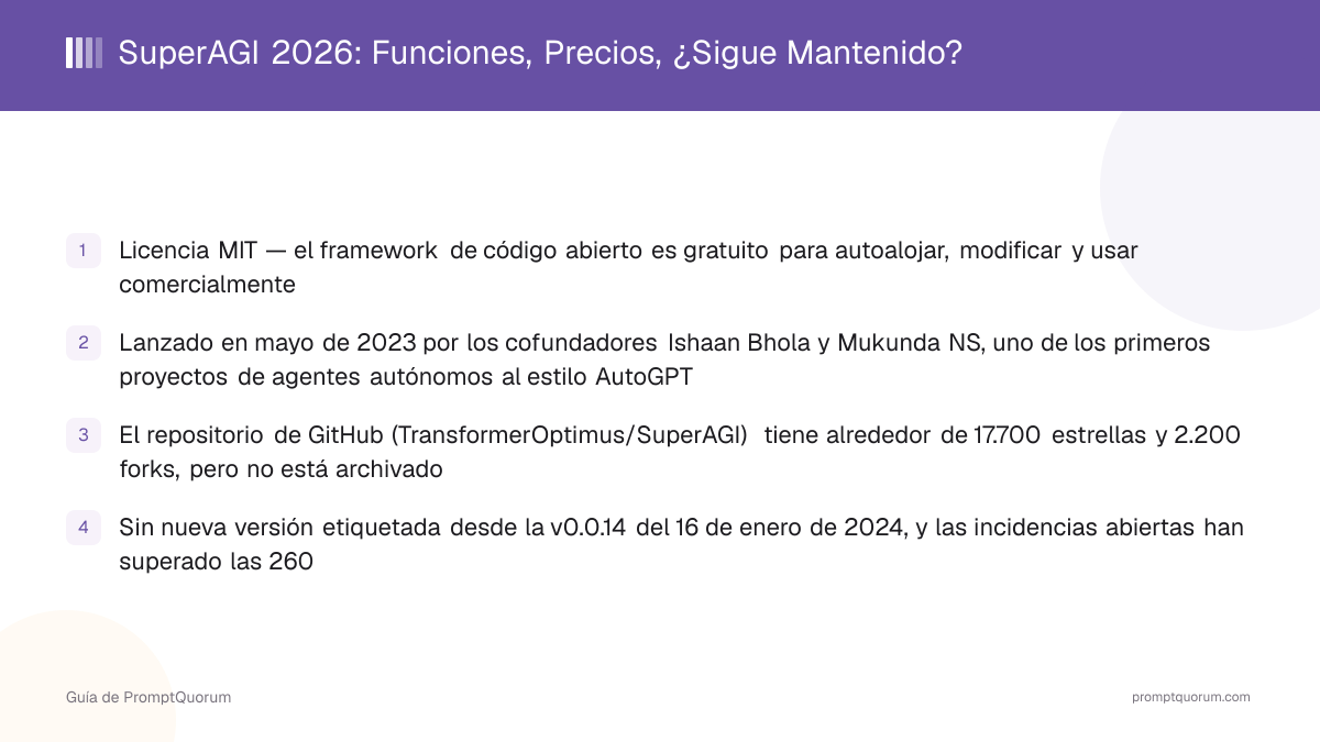 SuperAGI 2026: Funciones, Precios, ¿Sigue Mantenido?