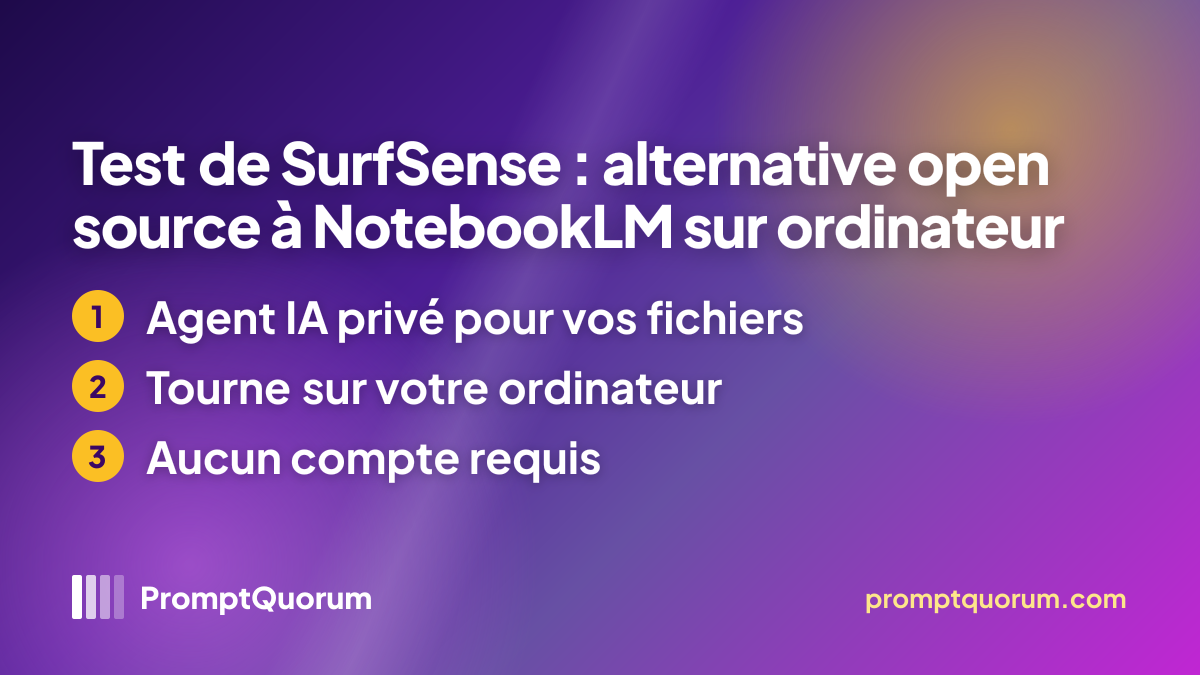 Test de SurfSense : alternative open source à NotebookLM sur ordinateur