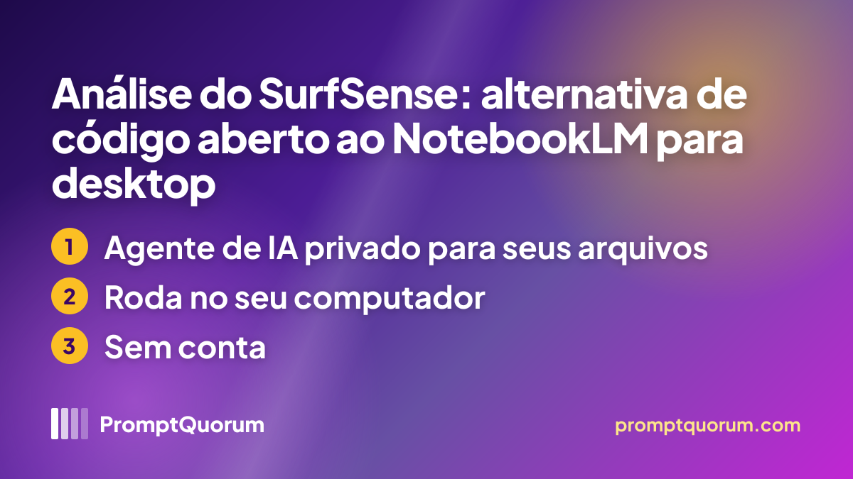 Análise do SurfSense: alternativa de código aberto ao NotebookLM para desktop